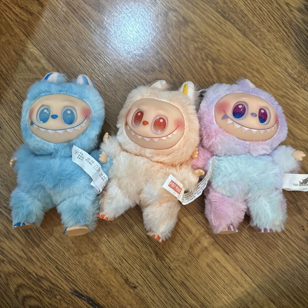 Pop Mart Big Into Energy Labubu the monsters Set Of 3 Luck, Hope, Happiness